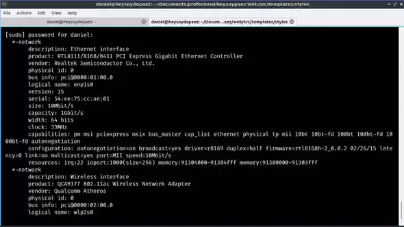 Captura redes disponibles linux terminal